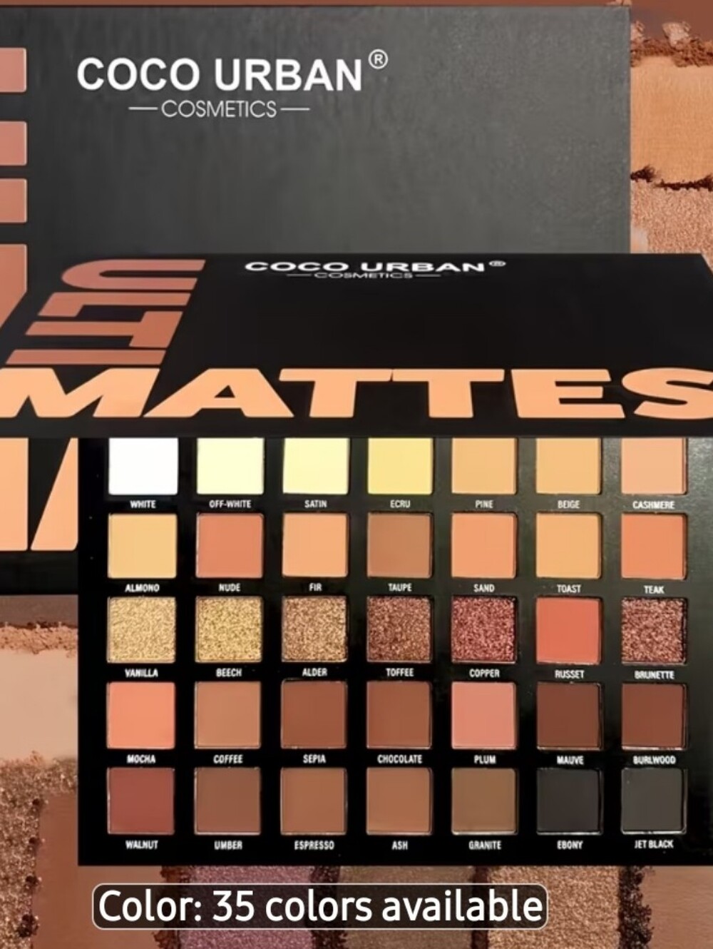 Coco Urban Ultimate Mattes Eyeshadow Palette - Warm Neutral Shades